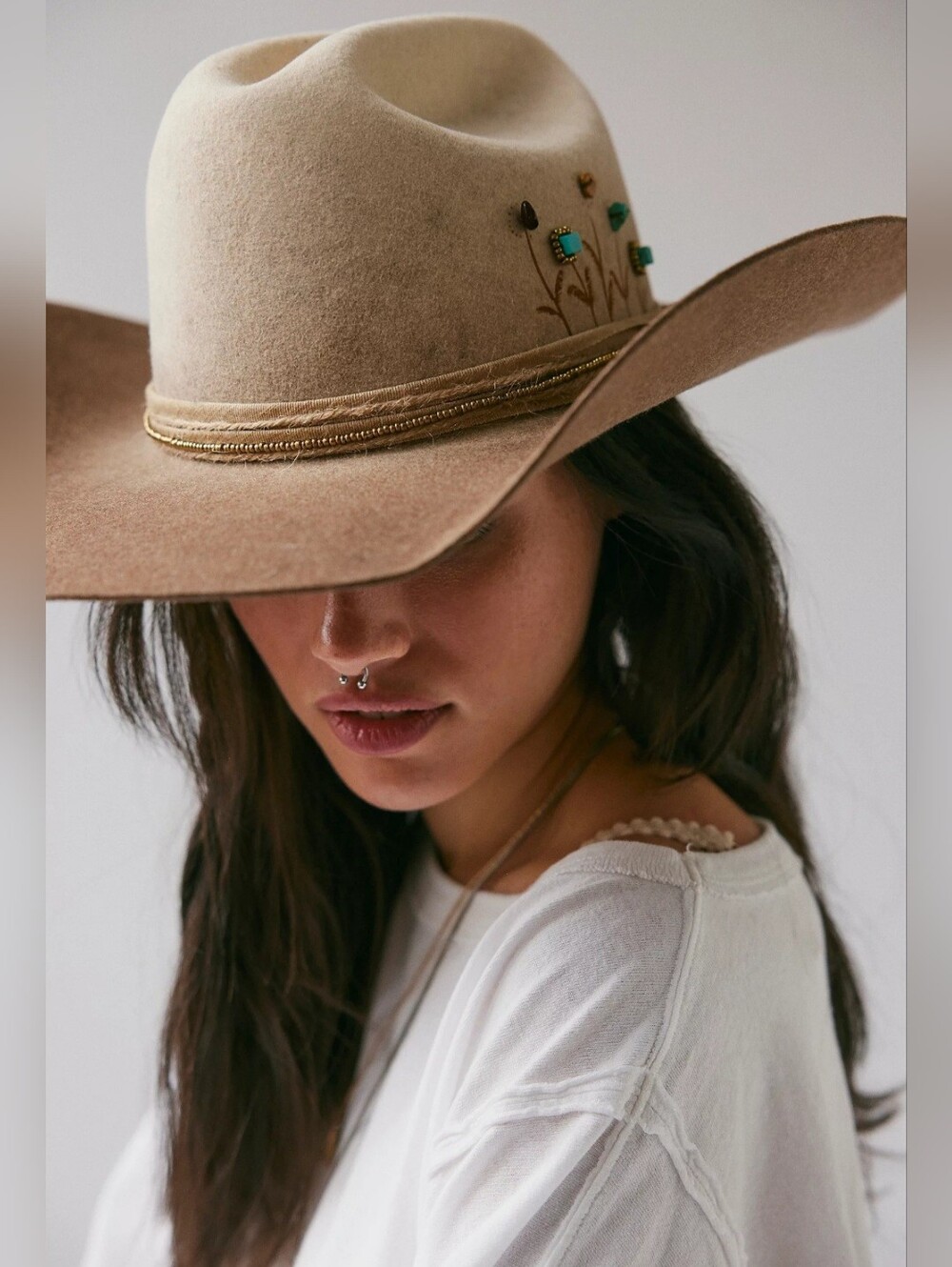 NEW Free People Cassidy Stone Wool Hat